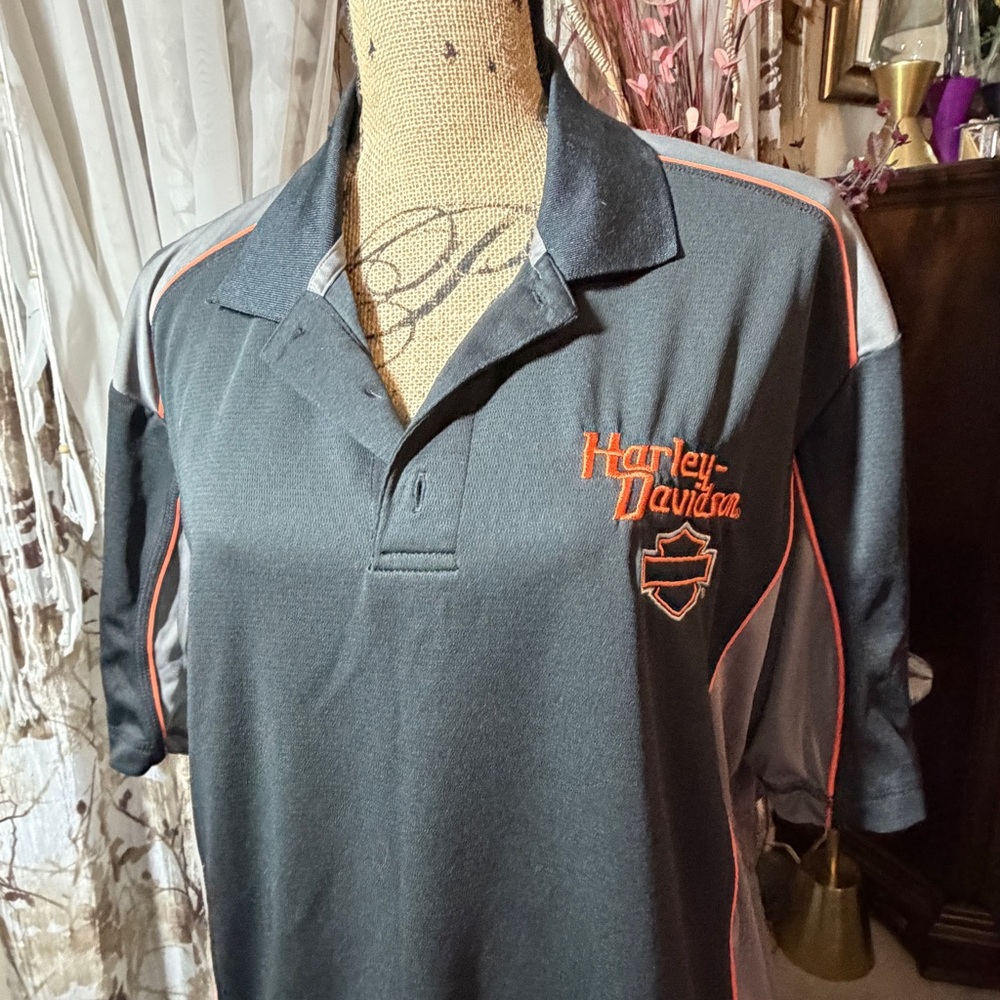 Harley-Davidson Men's Gray Polo Shirt